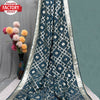 Teal Banarasi Viscose Saree With Tassels
