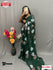 Green Pure Georgette Sequins Partywear Saree