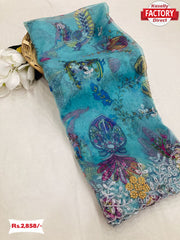 Designer Kalamkari Organza Silk Partywear Saree