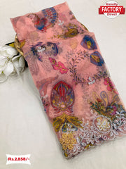 Designer Kalamkari Organza Silk Partywear Saree