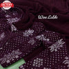 Wine Crush Saree With Stitched Sequins Karachi Blouse