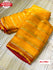 Yellow Pure Chiffon Zari Striped Saree