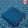 Firozi Blue Pure Georgette Saree With Embroidered Blouse