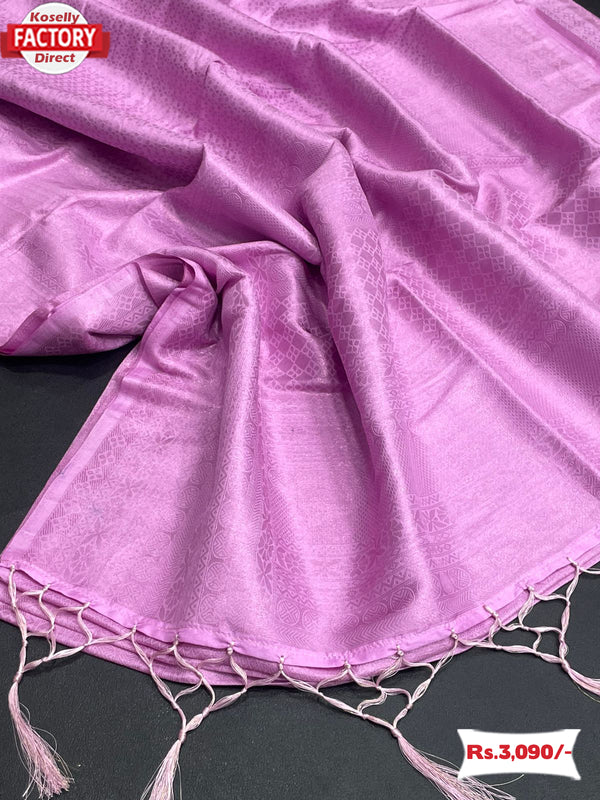 Pink Pure Soft Silk Saree