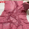 Dark Nude Pink Pure Georgette Saree With Embroidery