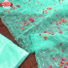Green Embroidered Pure Organza Partywear Saree