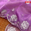 Lavender Organza Cross Sequins Saree