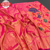 Pink Handloom Paithani Silk Saree