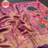 Wine Handloom Paithani Silk Saree