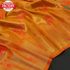 Orange Handloom Paithani Silk Saree