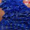 Royal Blue Pure Blooming Georgette Partywear Saree