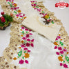 Designer White Fancy Embroidery Saree