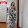 Black And White Shibori Print Ready To Wear Saree