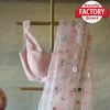 Baby Pink Organza Designer Saree