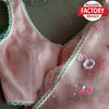 Baby Pink Organza Designer Saree