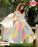 Multi-colour Georgette Gown With Organza Dupatta