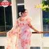 Floral Pure Organza Saree With Designer Readymade Blouse