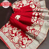 Red Viscose Zari Weaving Saree