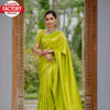 Lime Yellow Banarasi Silk Saree