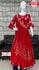 Red Embroidered Gown with Designer Dupatta