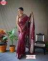 Maroon Pure Banarasi Silk Saree