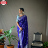 Royal Blue Pure Banarasi Silk Saree