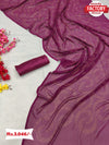 Wine Georgette Saree With Swarovski Work