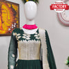 Green Embroidered Partywear Gown with Dupatta