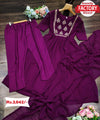 Purple Kurtha Pant Dupatta Set