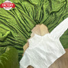 Parrot Green Heavy Silk Crush Pleated Saree