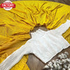 Yellow Heavy Silk Crush Pleated Saree