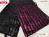 Black and Wine Sequins Stripes Soft Net Partywear Saree