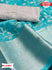 Sky Blue Sequins Worked Organza Silk Partywear Saree