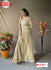 Off-White Linen Tissue Saree With Embroidery