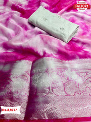 Soft Nylon Organza Shibori Print Saree