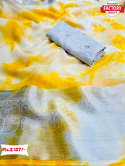 Soft Nylon Organza Shibori Print Saree