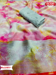 Soft Nylon Organza Shibori Print Saree