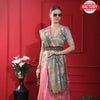 Pink Pure Tussar Silk Digital Printed Saree