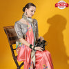Pink Pure Tussar Silk Digital Printed Saree