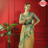 Yellow Pure Tussar Silk Digital Printed Saree