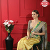 Yellow Pure Tussar Silk Digital Printed Saree