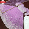 Lavender Embroidered Gown Dupatta Set