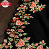 Black Silk Saree With Multi-thread Embroidery