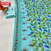 Chiffon Floral Printed Saree With Embroidery