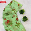 Light Green Floral Georgette Saree With Embroidery