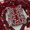Maroon Chikankari Embroidered Kurtha Suruwal Piece