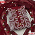 Maroon Chikankari Embroidered Kurtha Suruwal Piece