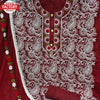 Maroon Chikankari Embroidered Kurtha Suruwal Piece