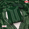Dark Green Embroidered Kurtha Suruwal Piece