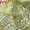 Yellow Organza Chikankari Work Saree